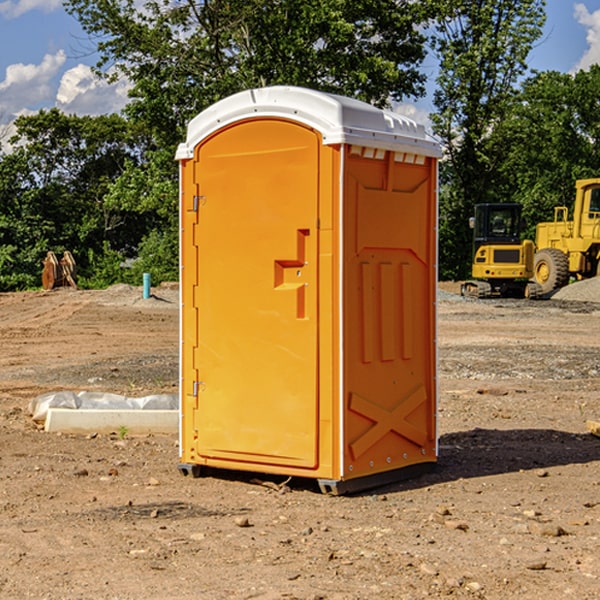 how often are the portable toilets cleaned and serviced during a rental period in Le Roy West Virginia